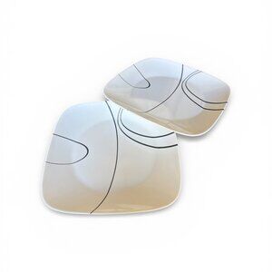 Corelle Porcelain Square SIMPLE LINES Set of 2 - 10.5" Dinner Plates